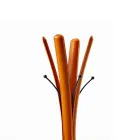 Cabide de aço preto de design moderno coberto de couro - natureza Viadurini