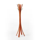 Cabide de aço preto de design moderno coberto de couro - natureza Viadurini