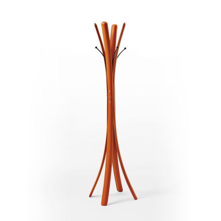 Cabide de aço preto de design moderno coberto de couro - natureza Viadurini