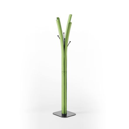 Cabide de aço preto moderno com estofamento em couro - modelo Starlight Viadurini