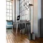 Porta guarda-chuva de faia natural e polipropileno Nurri Viadurini