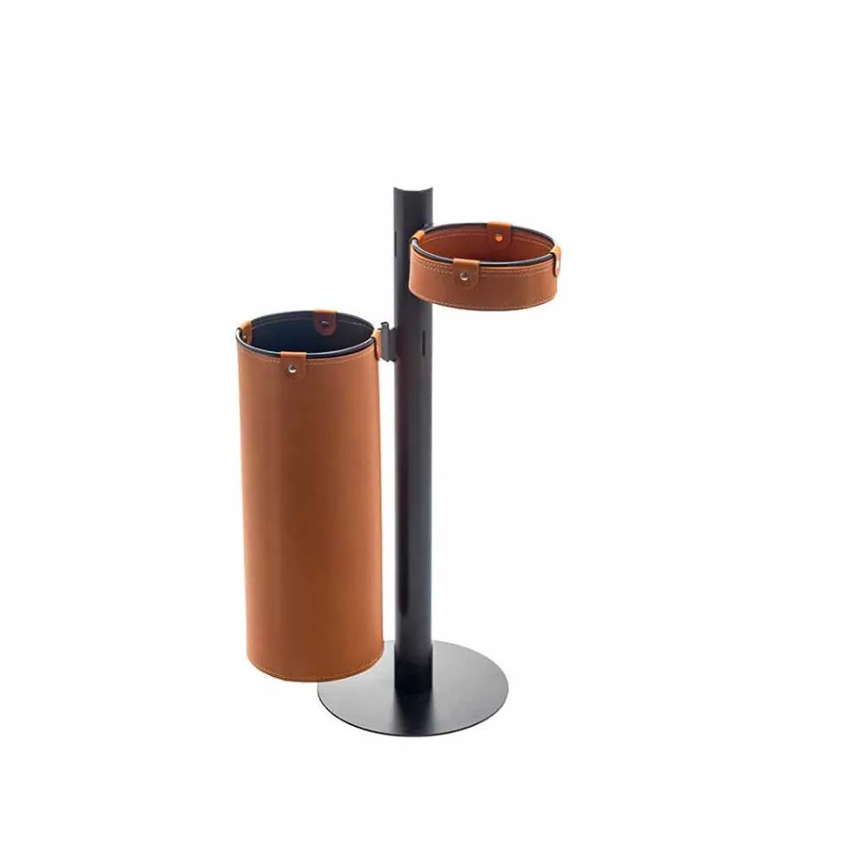 Cabide de couro de design moderno em couro Made in Italy - Adelfo Viadurini