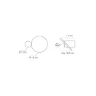 Luminária de parede giratória de metal 345° fabricada na Itália - Lumi Viadurini