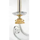 Luminária de Parede 3 Luzes em Vidro Soprado e Cristal Óptico Clássico Luxo - Cassea Viadurini