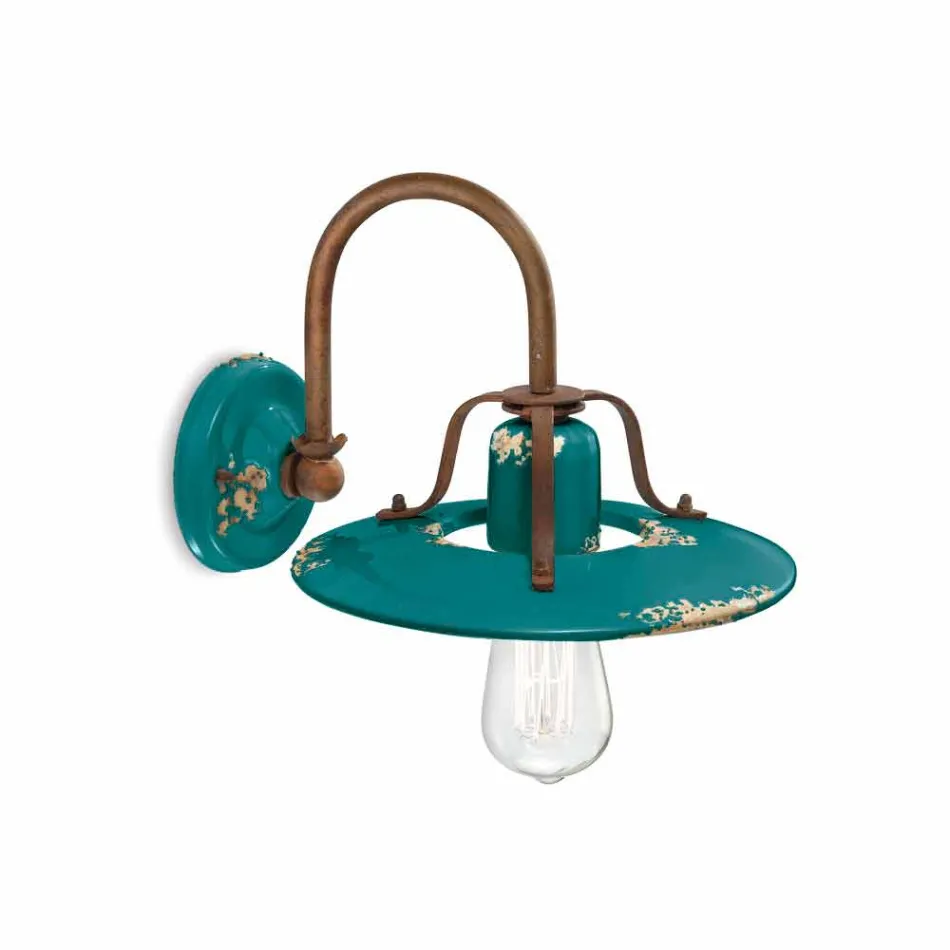 Holofote de país Applique em metal e cerâmica Gladys Ferroluce Viadurini