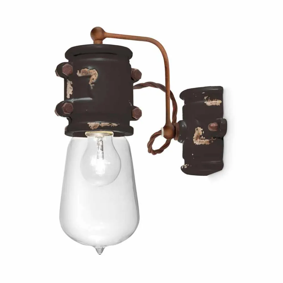 Refletor de estilo urbano Applique em cerâmica de artesanato Beth Ferroluce Viadurini