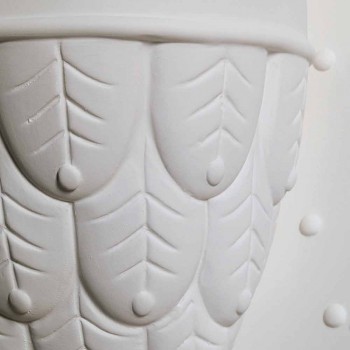 Arandela de parede 2 luzes em cerâmica branca mate Coruja de design moderno - coruja