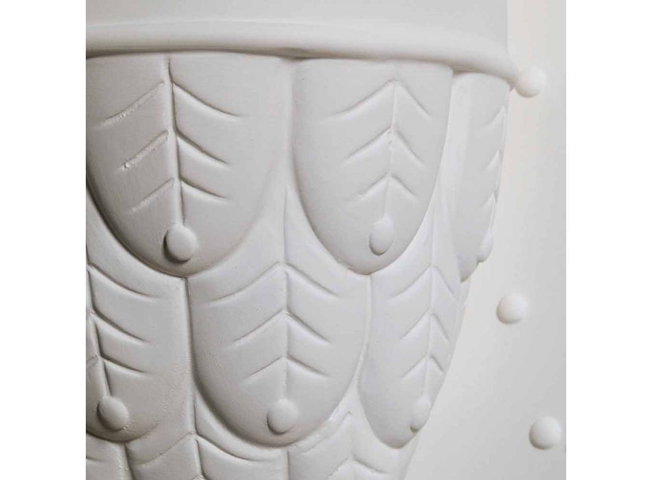 Arandela de parede 2 luzes em cerâmica branca mate Coruja de design moderno - coruja