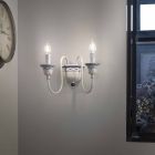Arandela com 2 Luzes em Cerâmica e Latão Pintado à Mão - Sanremo Viadurini