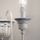 Arandela com 2 Luzes em Cerâmica e Latão Pintado à Mão - Sanremo Viadurini