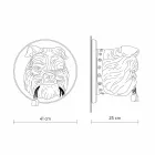 Arandela de parede com 3 luzes em cerâmica cinza ou branca design moderno - Dogbull Viadurini