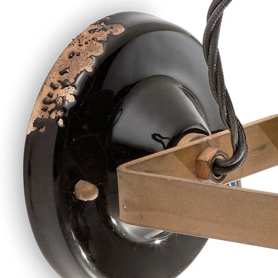 Refletor de parede em cerâmica, vidro e metal com diferentes acabamentos Joy Ferroluce Viadurini