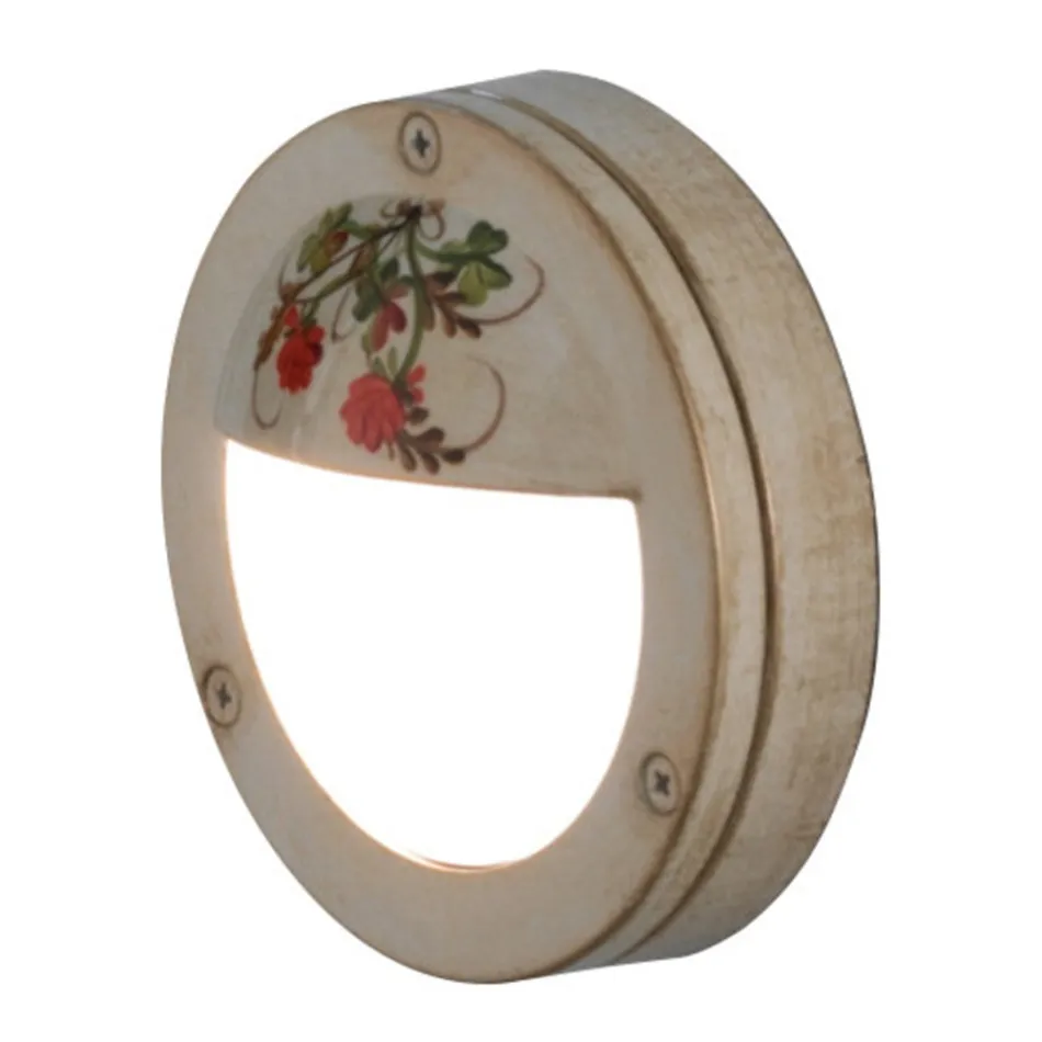 Candeeiro de parede redondo de alumínio pintado à mão - Brindisi Viadurini