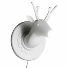 Apliques de Parede em Cerâmica Branca Matt Design Moderno em Cervo - Memento Viadurini