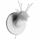 Apliques de Parede em Cerâmica Branca Matt Design Moderno em Cervo - Memento Viadurini