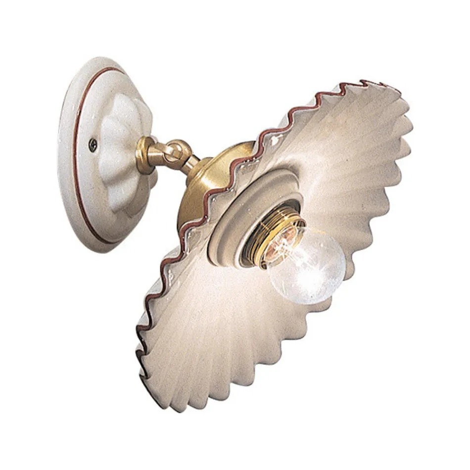 Made in Italy arandela de cerâmica por Ferroluce Viadurini