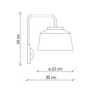 Arandela Metal e Cerâmica Artesanal com Abertura Dupla - 50S Viadurini