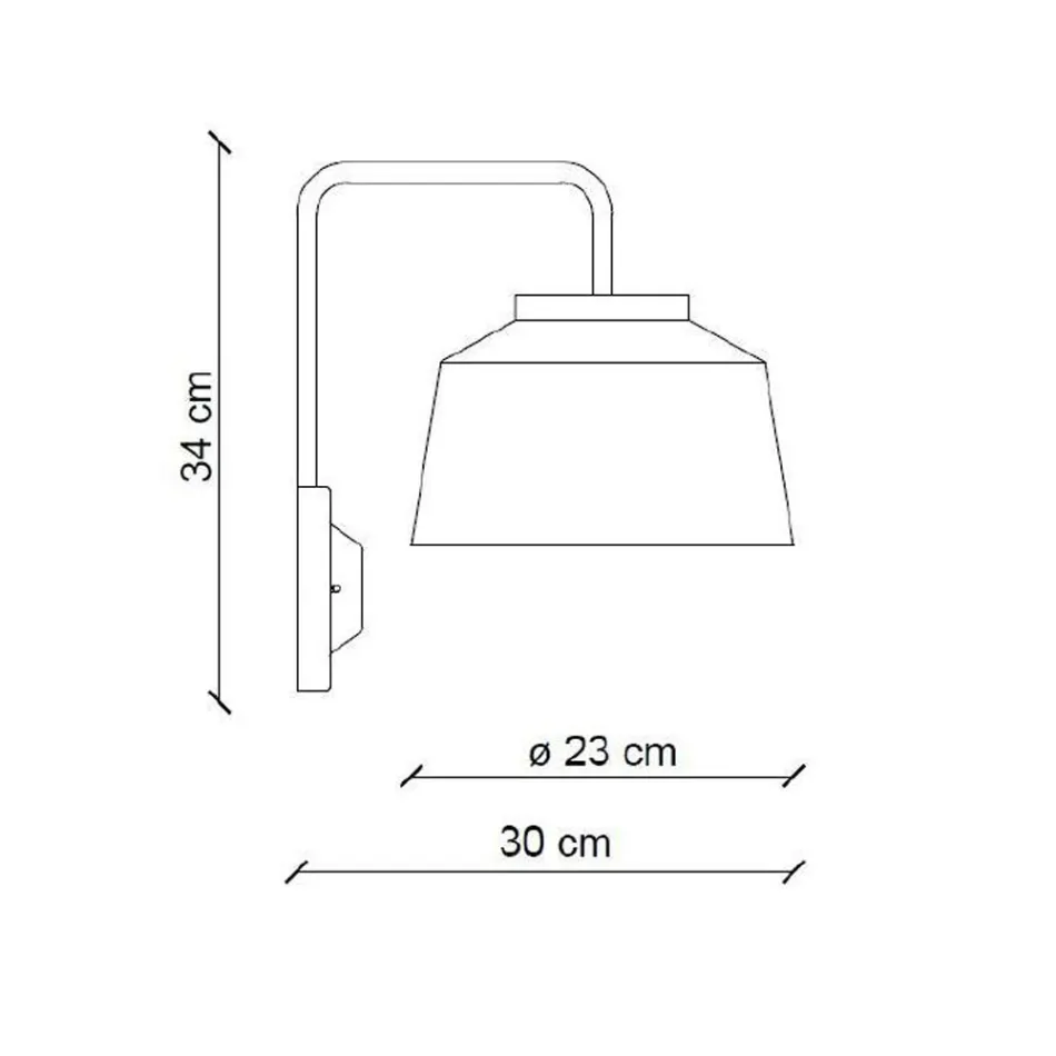 Arandela Metal e Cerâmica Artesanal com Abertura Dupla - 50S Viadurini