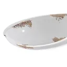 Arandela Meia Lua com 2 Luzes em Cerâmica Decorada à Mão - Trieste Viadurini