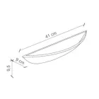 Arandela Meia Lua com 2 Luzes em Cerâmica Decorada à Mão - Trieste Viadurini