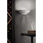 Arandela Meia Lua em Cerâmica Floral Pintado à Mão - Trieste Viadurini