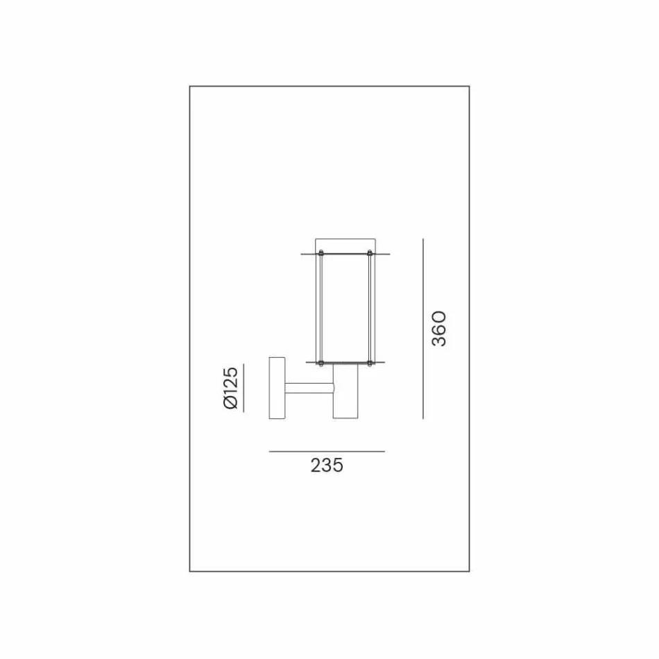 Candeeiro de parede exterior em latão e vidro branco - Loggia by Il Fanale Viadurini