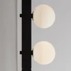 Candeeiro de parede Design em alumínio preto com esferas e focos - Exodus Viadurini