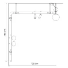 Candeeiro de parede Design em alumínio preto com esferas e focos - Exodus Viadurini