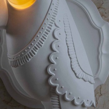 Aplique em Cerâmica Branca Matt Design Italiano Moderno - Tucano