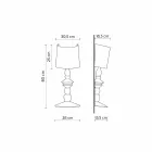 Aplique em Cerâmica Pintável com Abajur de Design Moderno - Cadabra Viadurini