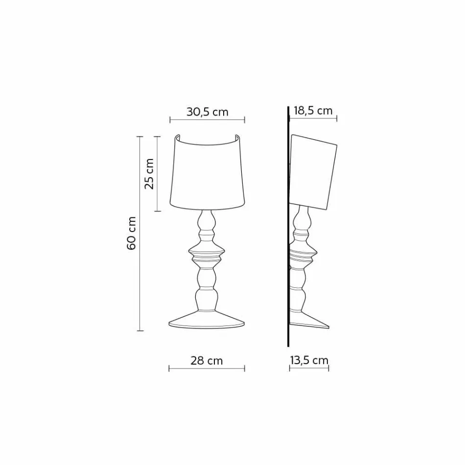Aplique em Cerâmica Pintável com Abajur de Design Moderno - Cadabra Viadurini