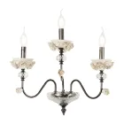 Candeeiro de Parede Clássico 3 Luzes em Porcelana e Vidro Soprado Luxo - Eteria Viadurini