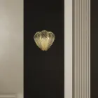 Candeeiro de parede clássico em vidro veneziano e metal fabricado na Itália - Artemide Viadurini