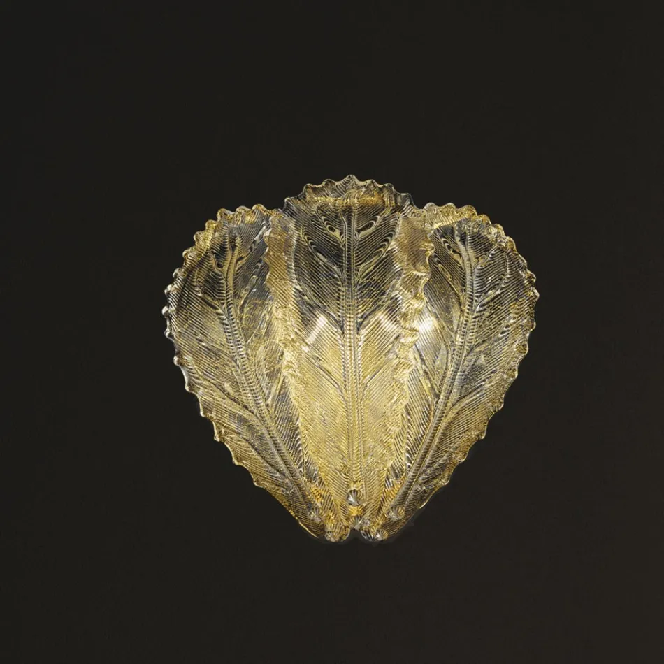 Candeeiro de parede clássico em vidro veneziano e metal fabricado na Itália - Artemide Viadurini