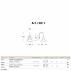 Luz ao ar livre contemporânea 1 pequeno Giulietta Sprint Viadurini