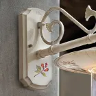 Lâmpada de parede externa de alumínio decorada clássica pintada à mão - Gênova Viadurini