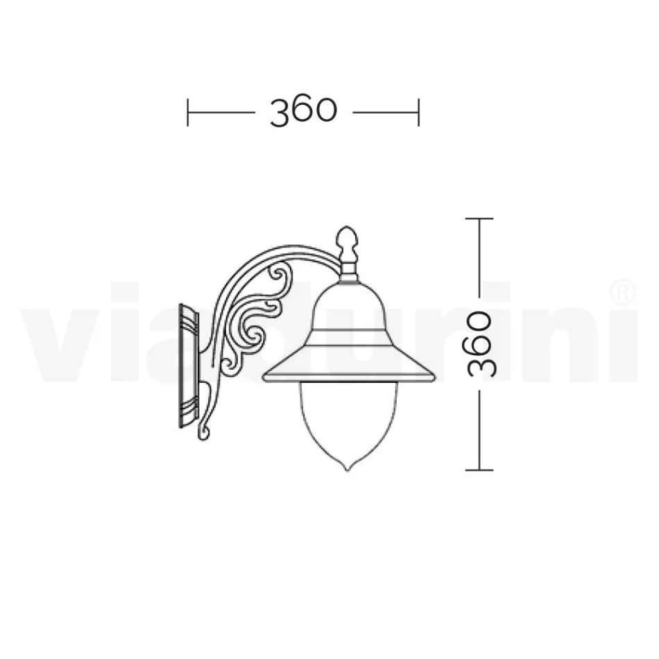 Lâmpada de parede externa em alumínio e policarbonato fabricado na Itália - Cassandra Viadurini
