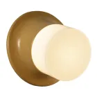 Candeeiro de parede exterior em majólica e vidro soprado fabricado na Itália - Toscot Swinger Viadurini