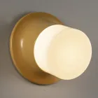 Candeeiro de parede exterior em majólica e vidro soprado fabricado na Itália - Toscot Swinger Viadurini