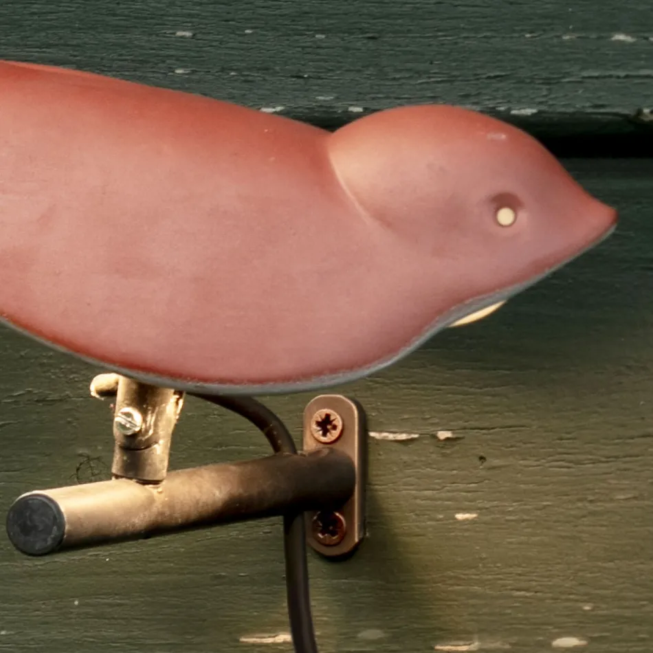 Luminária de parede externa em majólica toscana esmaltada, fabricada na Itália - Uccellino Viadurini