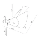 Luminária de parede externa em majólica toscana esmaltada, fabricada na Itália - Uccellino Viadurini