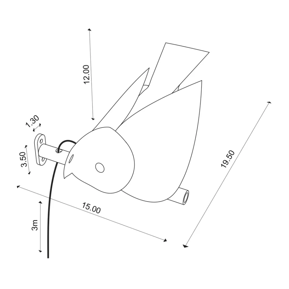 Luminária de parede externa em majólica toscana esmaltada, fabricada na Itália - Uccellino Viadurini