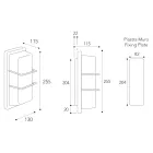 Luminária de parede externa em latão, soquete E27, estilo geométrico, fabricada na Itália - Cristal Viadurini