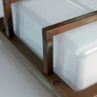 Luminária de parede externa em latão, soquete E27, estilo geométrico, fabricada na Itália - Cristal Viadurini