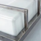 Luminária de parede externa em latão, soquete E27, estilo geométrico, fabricada na Itália - Cristal Viadurini