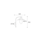 Luminária de parede externa Elfico em latão, vidro transparente e classificação IP44. Viadurini