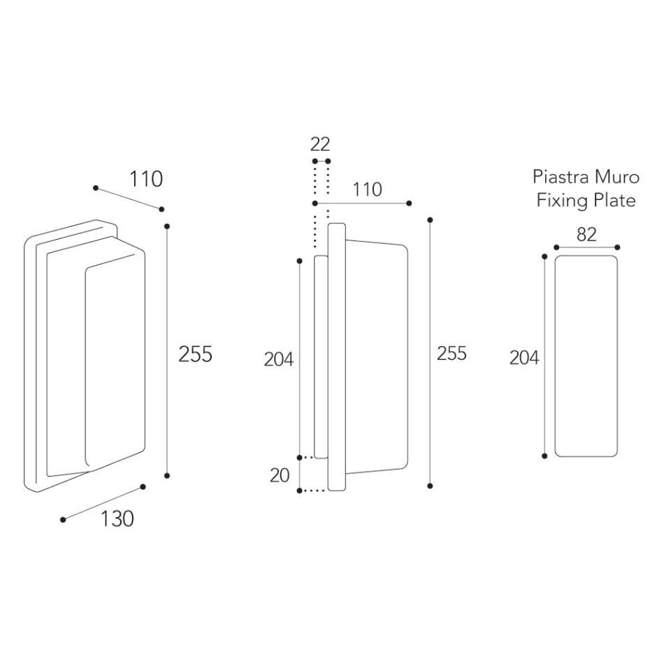 Luminária de parede externa vintage em latão com soquete E27 e classificação IP44 - Cristal Viadurini