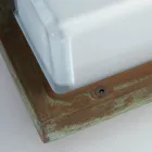 Luminária de parede externa vintage em latão com soquete E27 e classificação IP44 - Cristal Viadurini