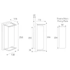 Luminária de parede externa vintage em latão, soquete E27 e design elegante com cristais. Viadurini