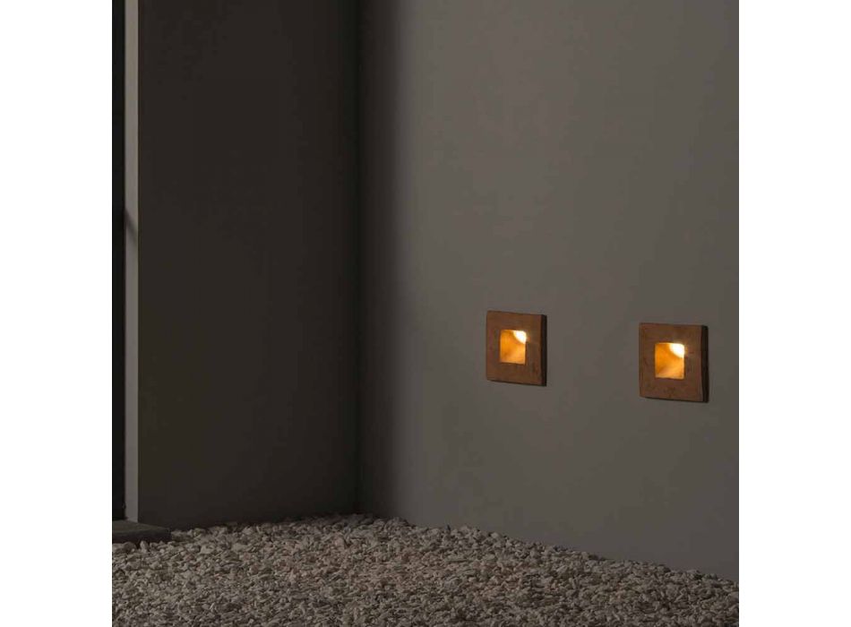 Luminária de parede quadrada para exterior, colorida de terracota Square - Toscot Viadurini